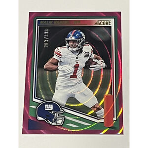 2025 Panini Score Football Pink Eclipse Parallel Malik Nabers #105